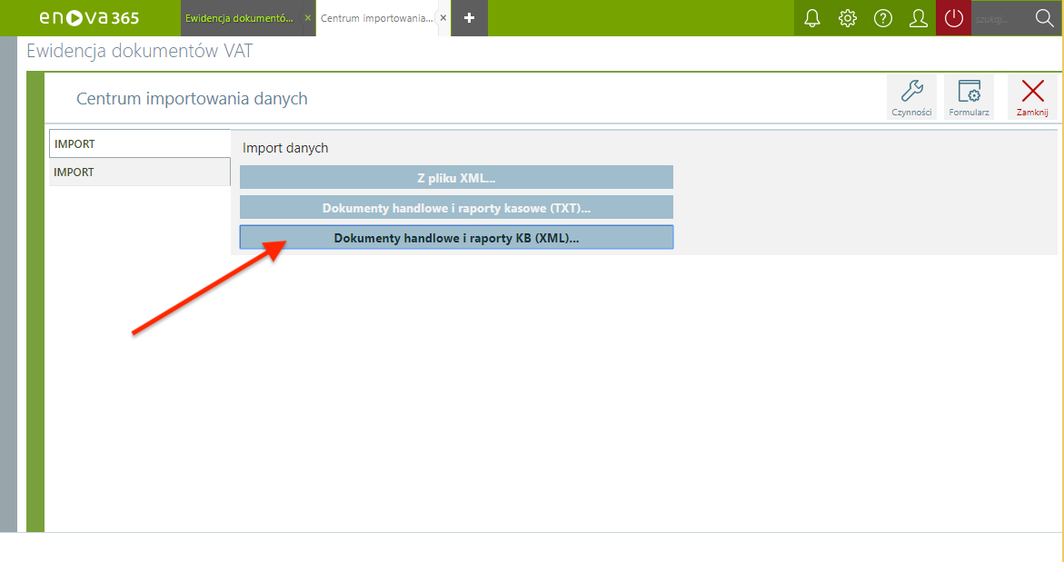 Importu dokumentów do enova365 multi