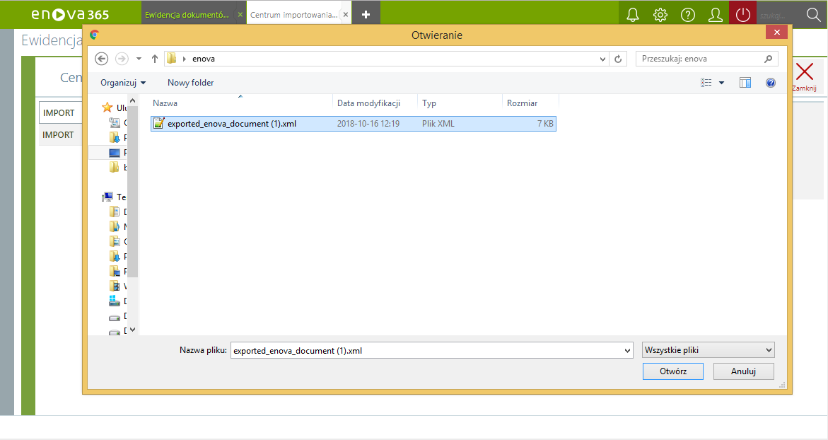 Importu dokumentów do enova365 multi