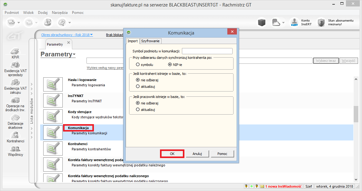 Import dokumentów do Insert Rachmistrz GT