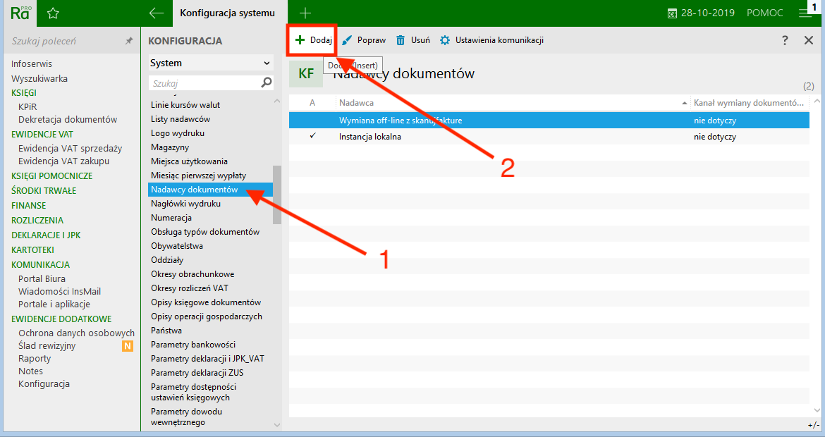 Import dokumentów do Insert Rachmistrz Nexo