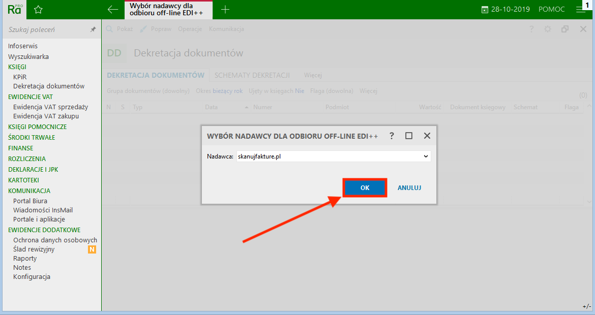 Import dokumentów do Insert Rachmistrz Nexo