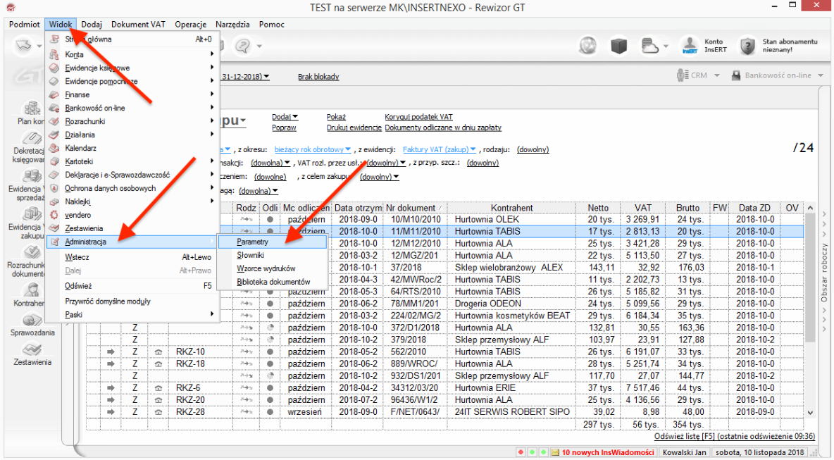 Konfiguracja importu dokumentów do Insert Rewizor GT