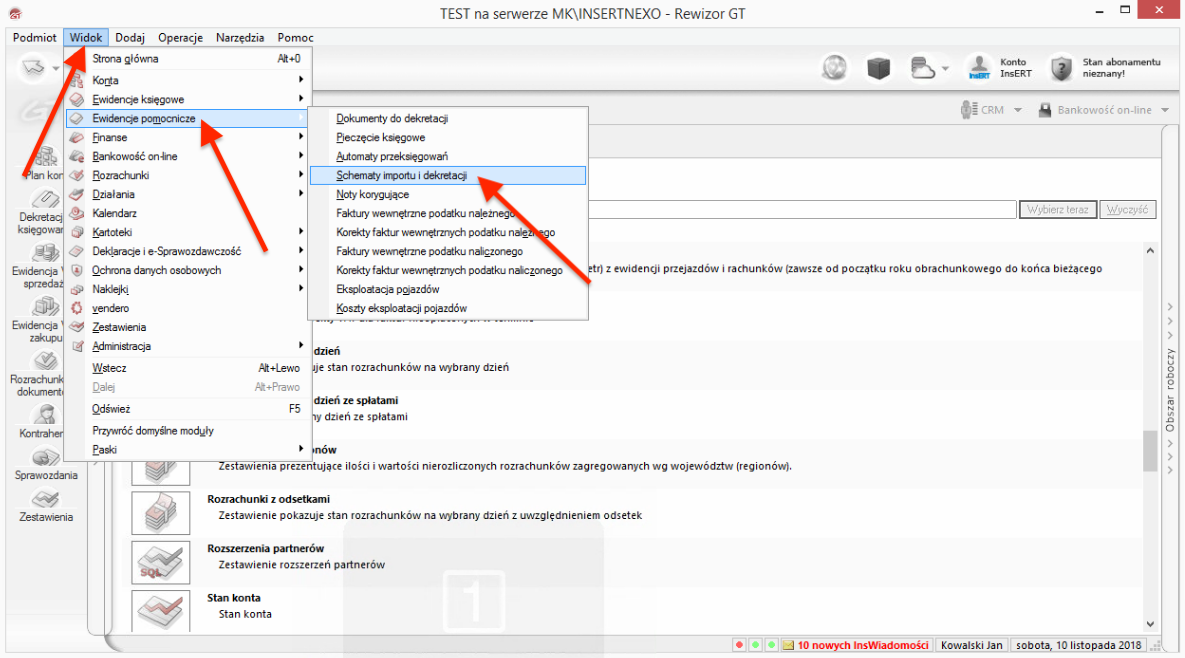 Konfiguracja importu dokumentów do Insert Rewizor GT
