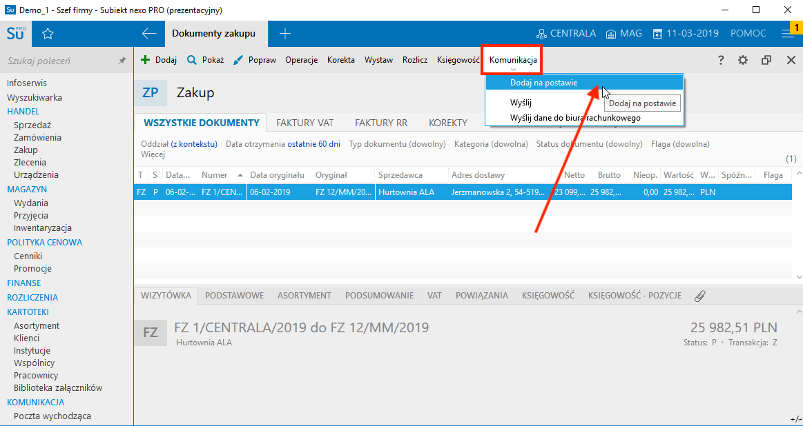 Import dokumentów do Insert Subiekt Nexo