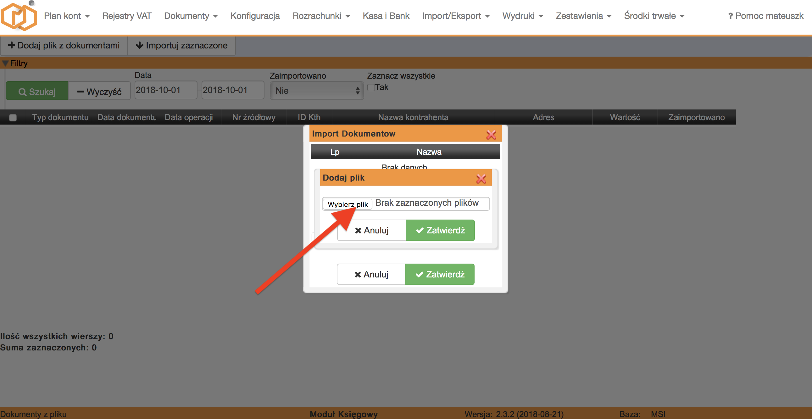 Import dokumentów merSoft FK, Meritus Systemy Informatyczne Sp. z o.o.