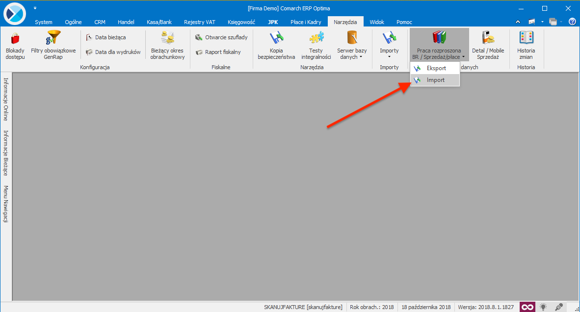 Importu dokumentów do Comarch Optima