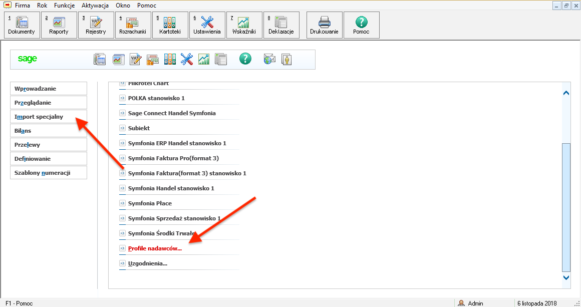 Import dokumentów do symfonia fk