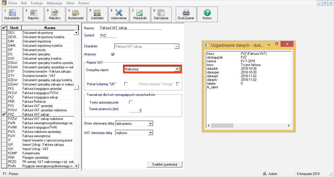 Import dokumentów do symfonia fk