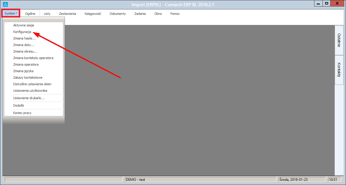 Importu dokumentów do Comarch XL
