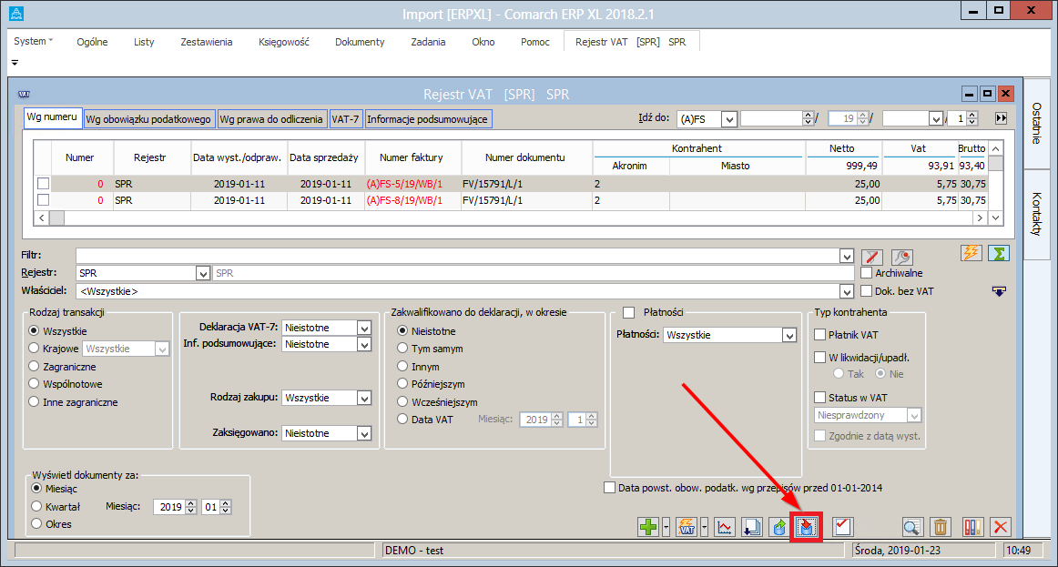 Importu dokumentów do Comarch XL